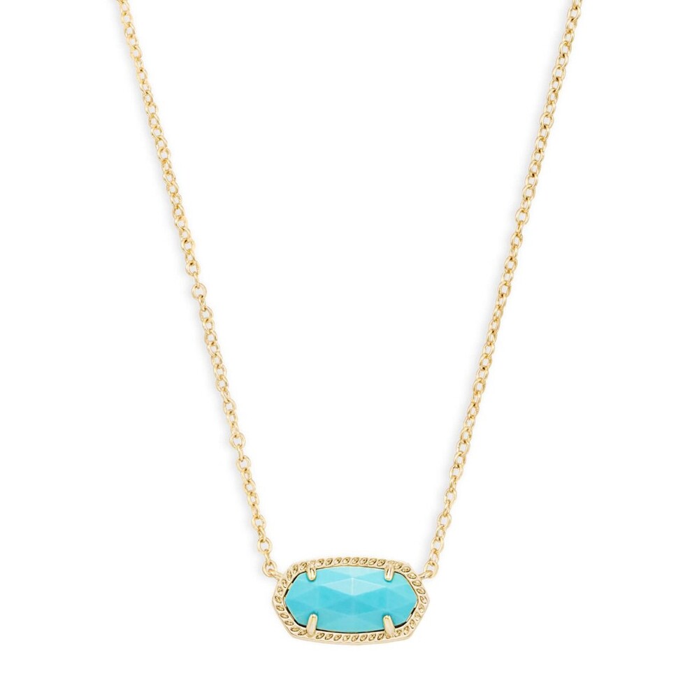 Kendra Scott Turquoise Magnesite/Gold Elisa Necklace